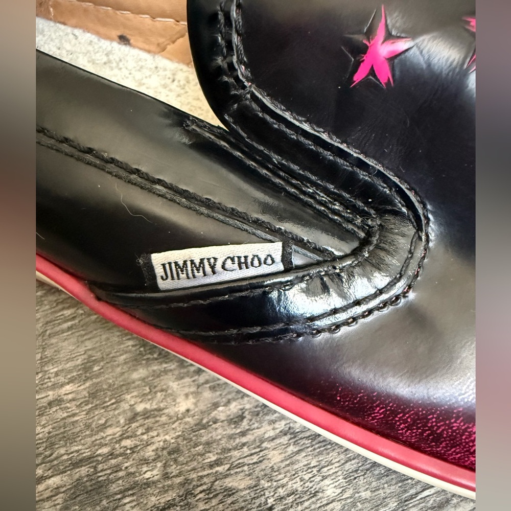 Jimmy Choo Pink Star Men's Slip-On Shoes - Picture 5 of 12